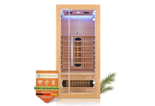 Artsauna Infrarotkabine Kiruna90 mit Dual Technologie