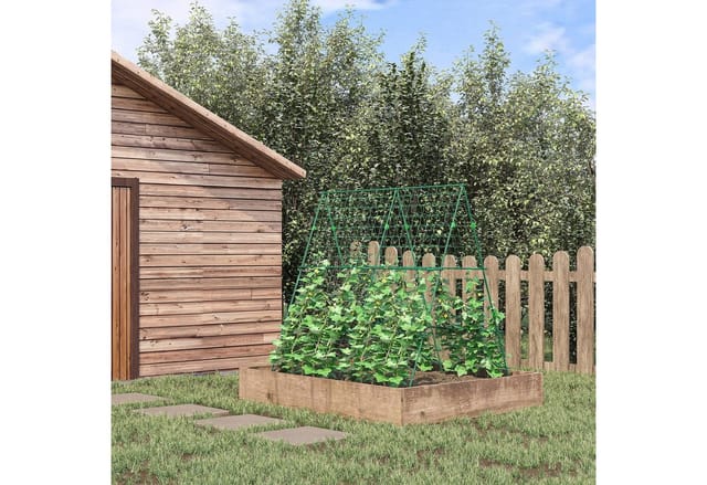 Outsunny Trellis Stahl und PE Rahmen Kunststoff Verbinder