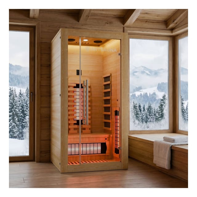 Artsauna Infrarotkabine Kiruna90 Premium mit Dual Technologie