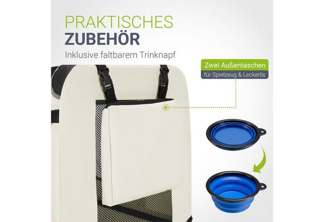 Juskys Faltbare Hundetransportbox Lassie S Beige