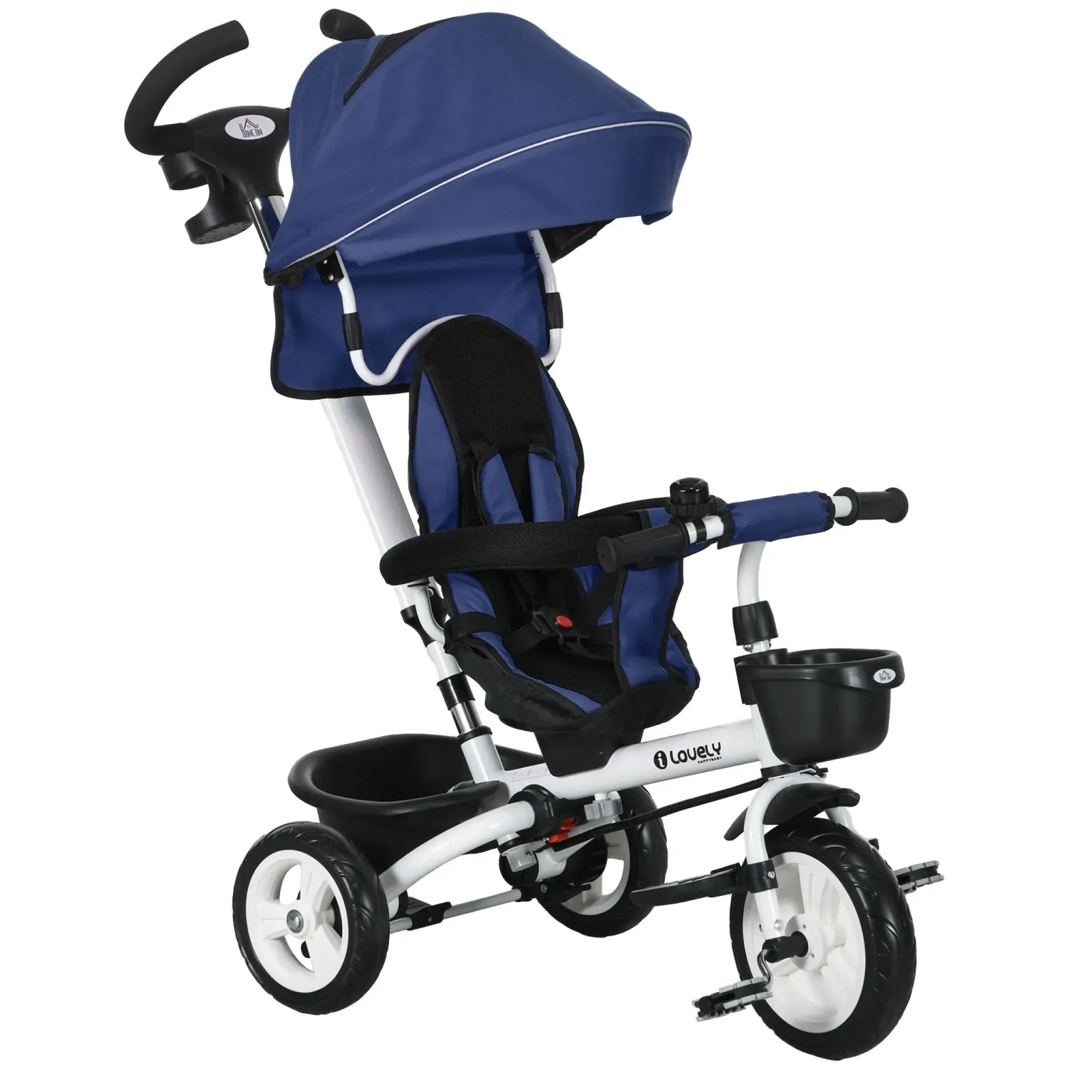 HOMCOM 6 in 1 Dreirad mit Schubstange