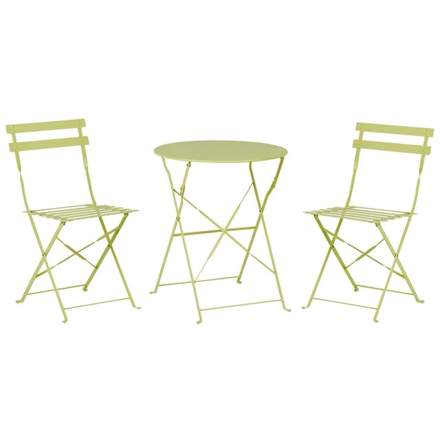 Beliani Bistro Set Grün 60x60x80