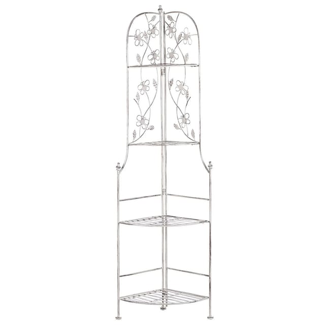 Beliani Badezimmerregal BIELLA Cremeweiß 35x35x158
