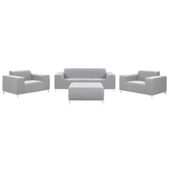 Beliani Lounge Set ROVIGO Hellgrau