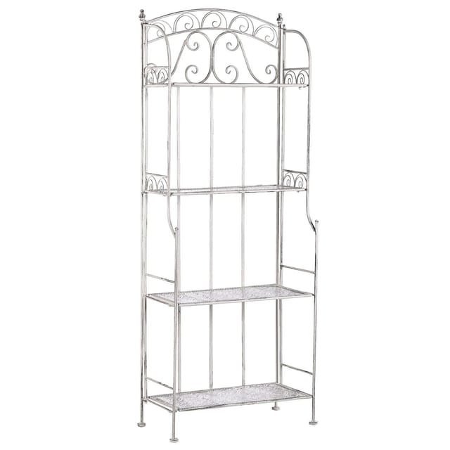 Beliani Badezimmerregal PADUA Cremeweiß 32x61x156