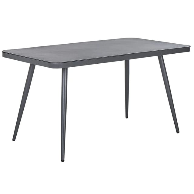 Beliani Gartentisch LIPARI Dunkelgrau 80x140x75