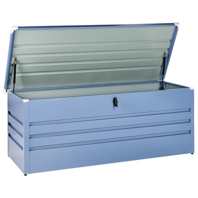 Beliani Truhe CEBROSA Blau 70x165x67