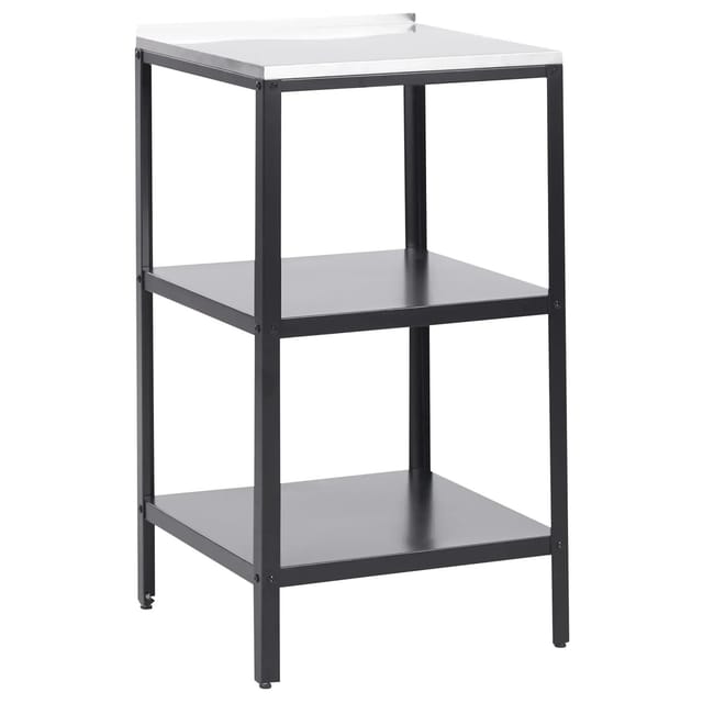 Beliani Gartenküche VILAMA Schwarz Silber 50x50x90
