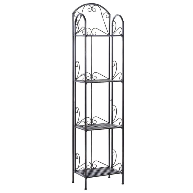 Beliani Badezimmerregal VALDIVIA Schwarz 27x40x166