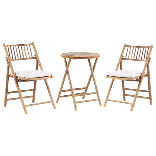 Beliani Bistro Set SAVELLETRI Cremeweiß 55x49x87