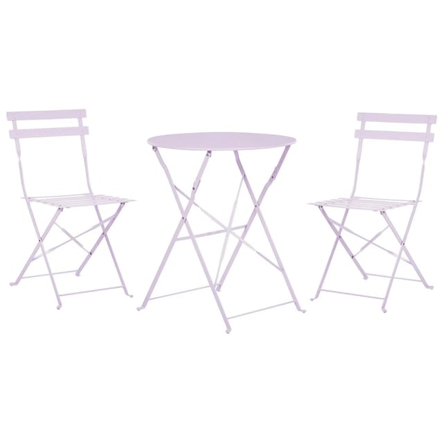Beliani Bistro Set FIORI Violett 60x60x80