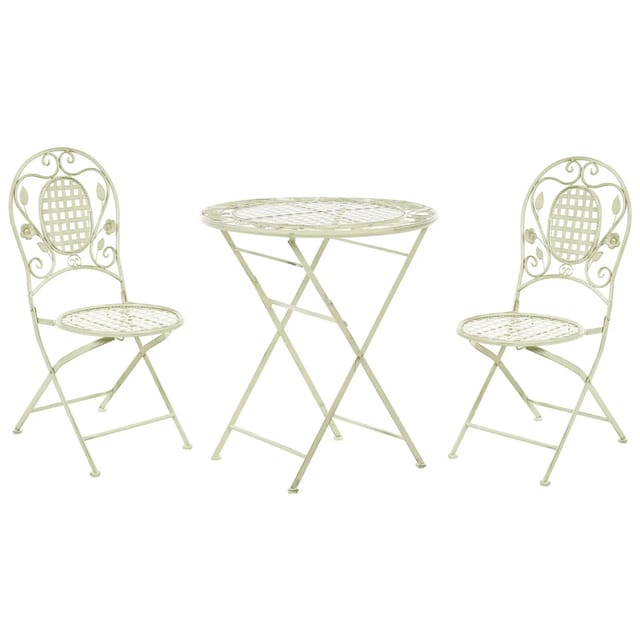 Beliani Bistro Set BIVIO Hellgrün 70x70x73