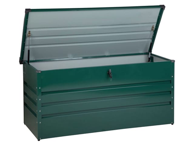 Beliani Truhe CEBROSA Dunkelgrün 62x132x64