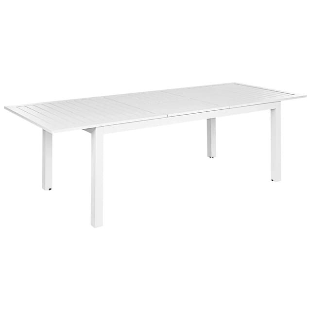 Beliani Gartentisch Weiss 180x90x74