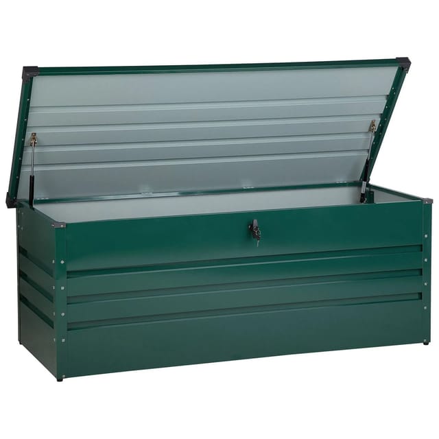 Beliani Truhe CEBROSA Dunkelgrün 70x165x67