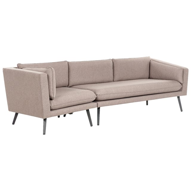 Beliani Gartensofa LORETELLO Beige Grau 76x243x70