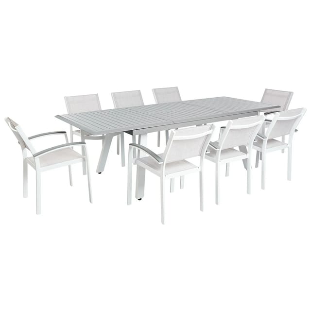 Beliani Gartentisch Set PERETA Hellgrau
