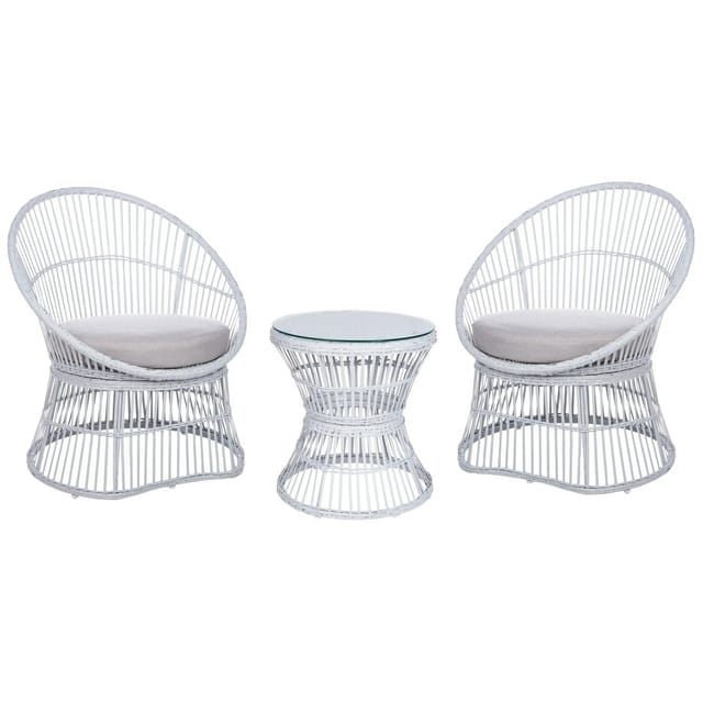Beliani Bistro Set MESYNA Weiss Beige