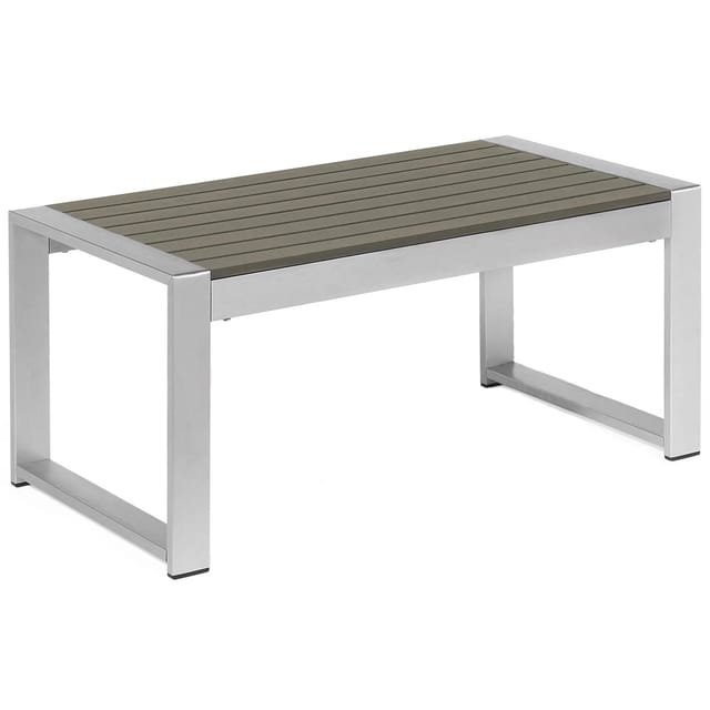 Beliani Couchtisch SALERNO Dunkelgrau 50x90x42