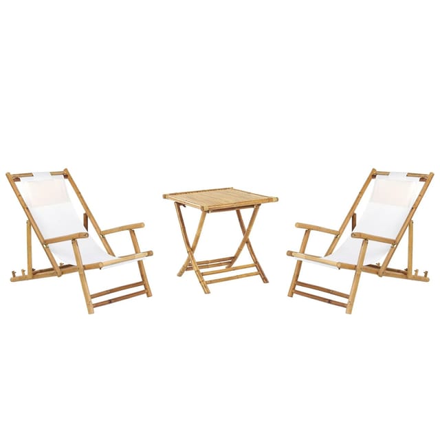 Beliani Bistro Set ATRANI/MOLISE Cremeweiß 70x70x73
