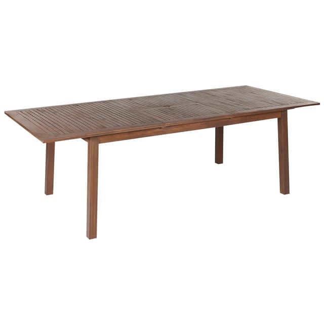 Beliani Gartentisch CESANA Dunkler Holzfarbton 180x100x75