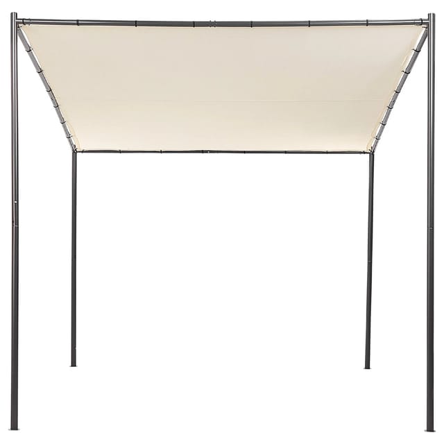 Beliani Garten-Pergola VIMINO Beige Schwarz 294x282x282