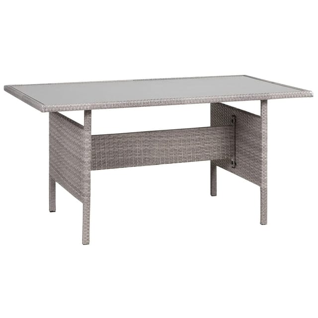 Beliani Gartentisch VITERBO Hellgrau 145x80x74