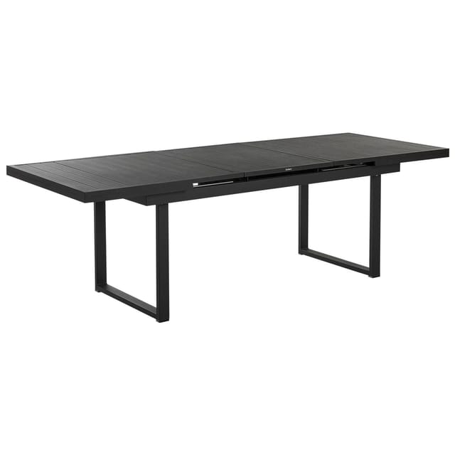 Beliani Gartentisch VALCANETTO Schwarz 180x90x84