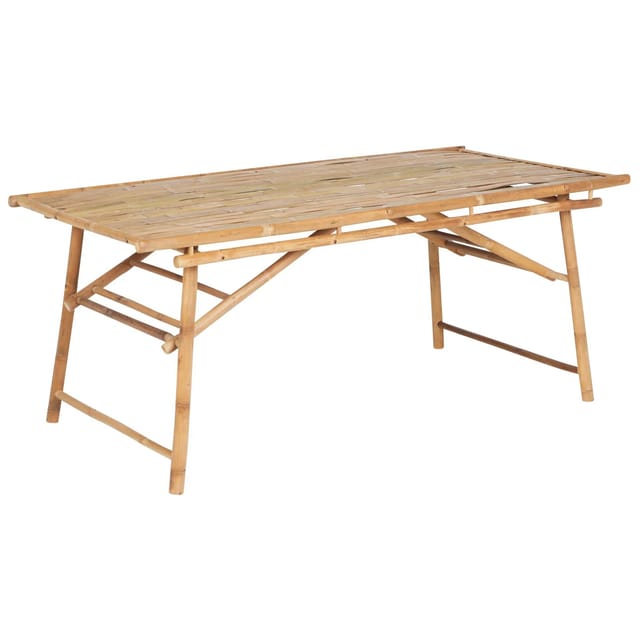 Beliani Gartentisch TINDARI Heller Holzfarbton 180x90x75