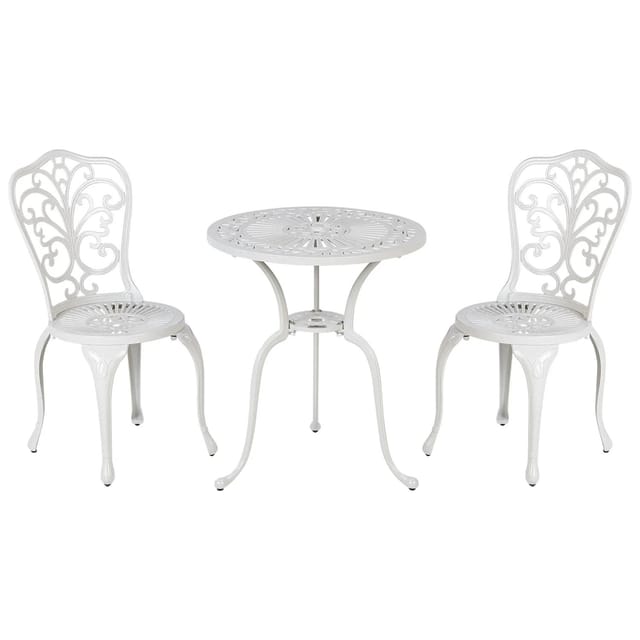 Beliani Bistro Set TRIORA/DASCIO Cremeweiß