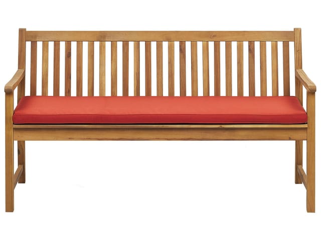 Beliani Gartenbank VIVARA Dunkelrot 61x160x88