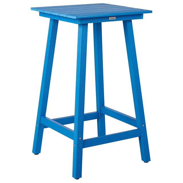 Beliani Gartentisch ADIRONDACK Blau 60x59x103