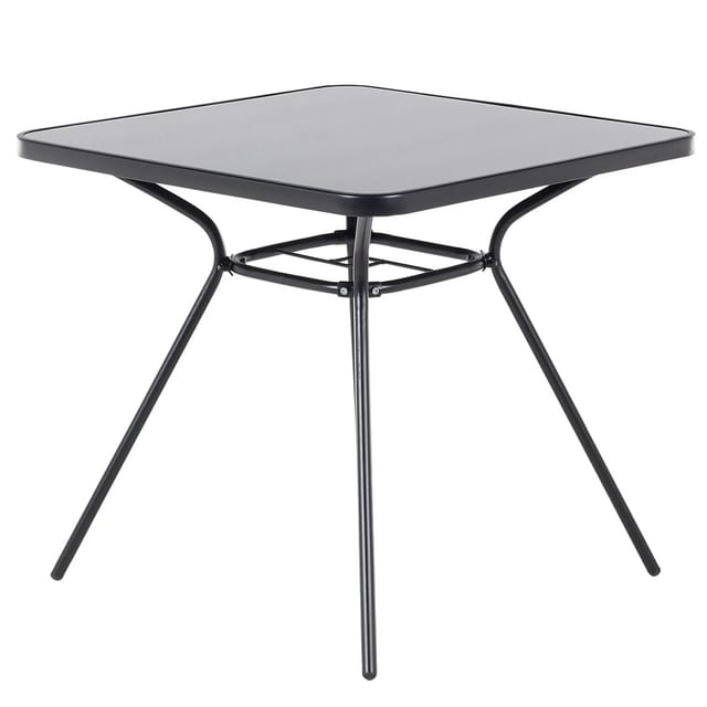 Beliani Gartentisch LIVO Schwarz 80x80x72