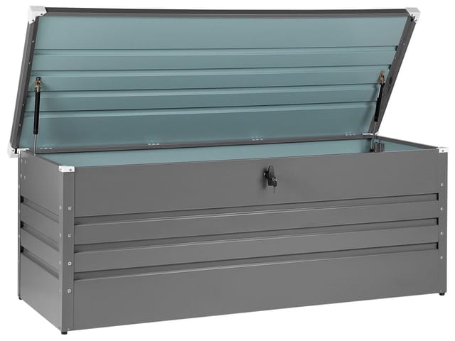 Beliani Truhe CEBROSA Grau 70x165x63