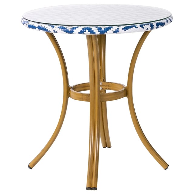 Beliani Gartentisch RIFREDDO Marineblau 70x70x76
