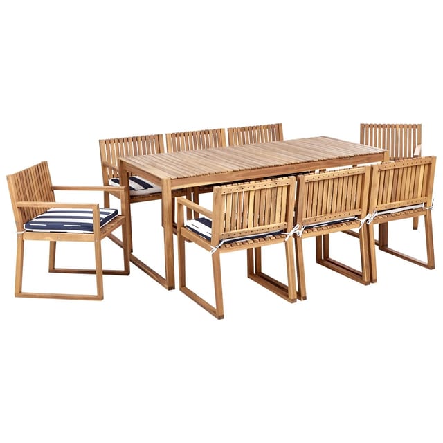 Beliani Gartentisch Set SASSARI II Marineblau