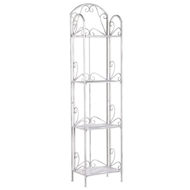 Beliani Badezimmerregal VALDIVIA Weiss 27x40x166