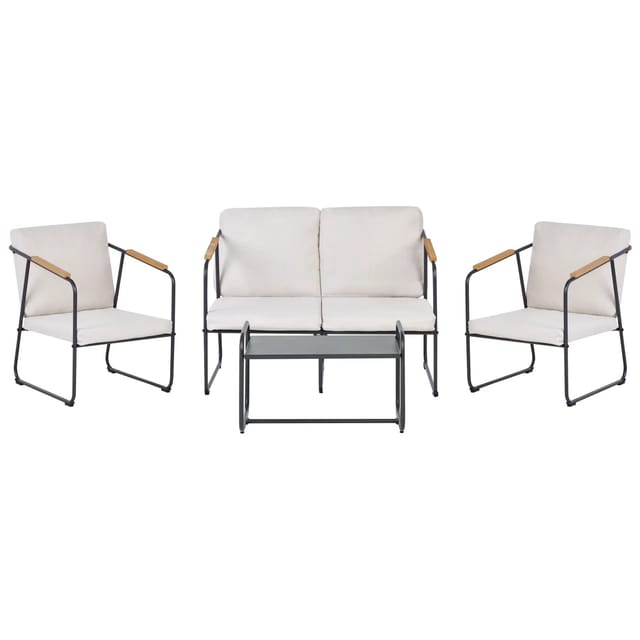 Beliani Lounge Set VEZZANA Hellbeige