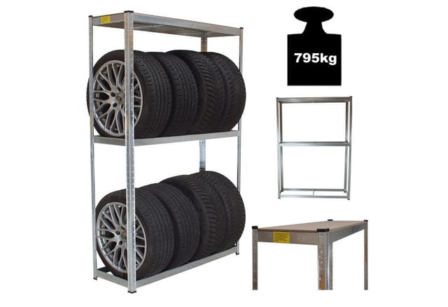 TRUTZHOLM Reifenregal Für 8 Räder 180x120x40 cm 795 kg