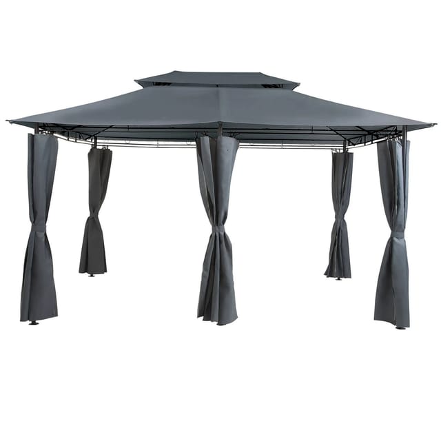 Beliani Pavillon COLOS Graphitgrau 300x400x300
