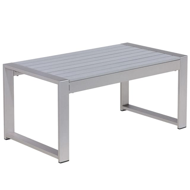 Beliani Couchtisch SALERNO Hellgrau 50x90x42