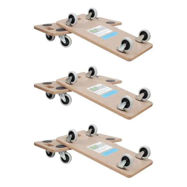 TRUTZHOLM 6er Set Transportroller Soft Wheel Indoor MDF 200 kg Möbelroller