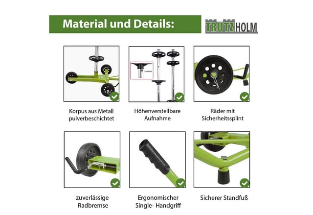 TRUTZHOLM Felgenbaumwagen Fahrbar 60x83x119 cm Traglast 100 kg