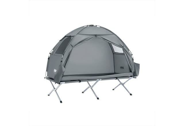 SoBuy 3in1-Zelt Campingzelt Outdoor 1 Person Grau 193x160x86cm OGS32-II-HG