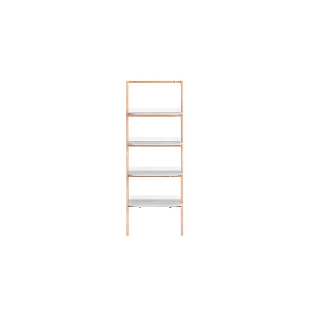 SoBuy Leiterregal mit 4 Ebenen Bücherregal Badregal Wandregal Grau HSTR02-HG