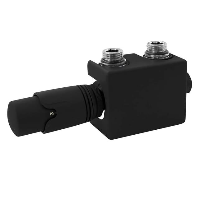 LuxeBath Anschlussgarnitur Badheizkörper Mittel Universal Schwarz