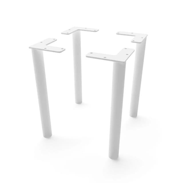 HEVVA Möbelfüße LINZ Weiß 25 cm Hoch 4er Set