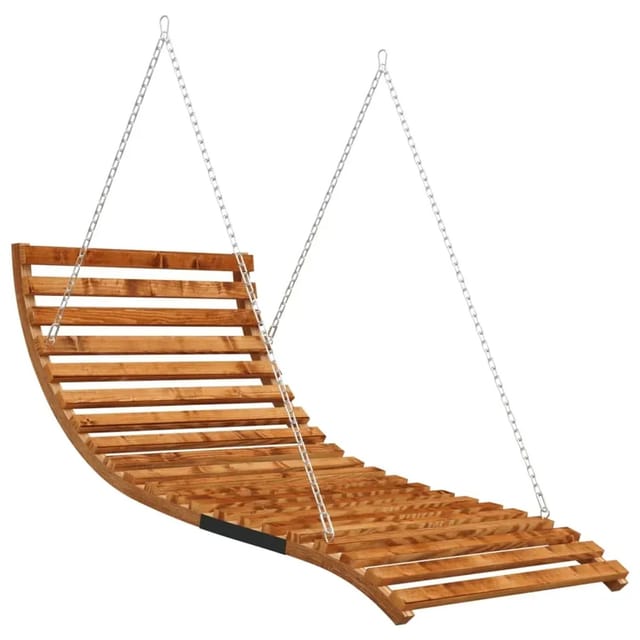 vidaXL Bett-Schaukel Bugholz Massiv mit Teak-Finish 115x147x46 cm 313939