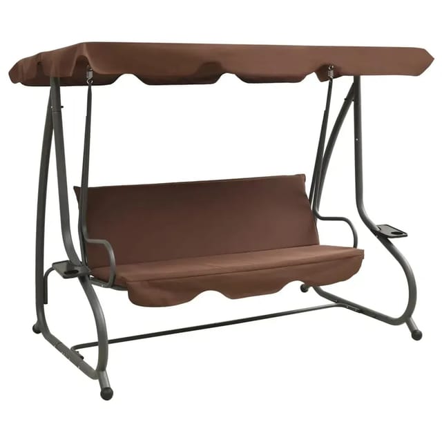 vidaXL Hollywoodschaukel mit Sonnendach Kaffeebraun 313338