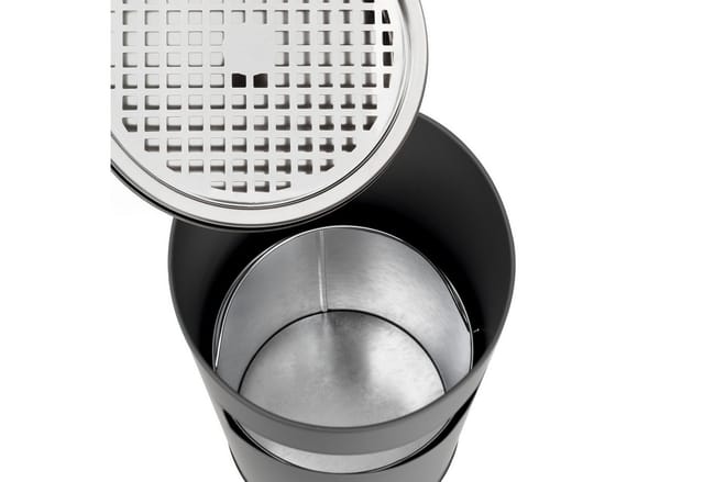 Svita 30L Standaschenbecher Eimer Aschenbecher Mülleimer Ascher 60x25cm Grau